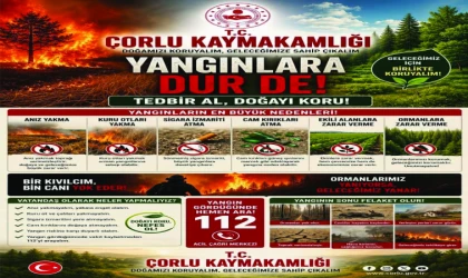 Çorlu'da Yangın Riskine Karşı Kapsamlı Tedbirler Alındı
