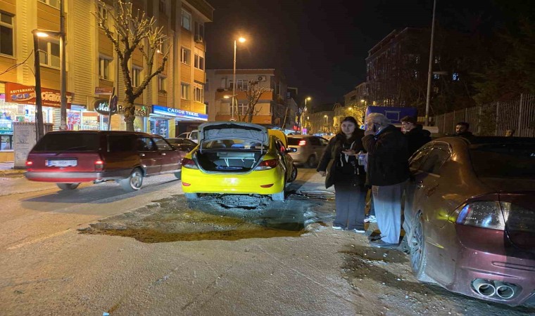 Küçükçekmece’de İSKİ’nin çalışma ardından kapatmadığı rögar kapağı kazaya neden oldu