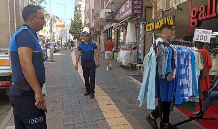Zabıtadan Kaldırım İşgali Denetimi
