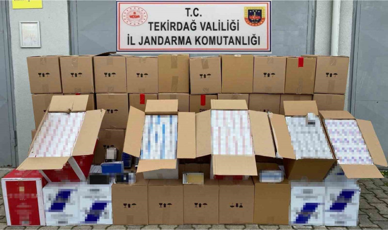 Tekirdağ’da jandarmadan makaron operasyonu: 550 bin boş makaron ele geçirildi