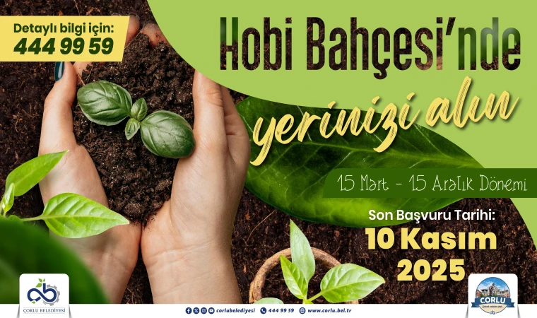 Hobi Bahçeleri İçin Ön Başvurular Başladı