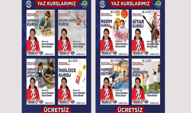 Ergene’de Yaz Kursları Başlıyor