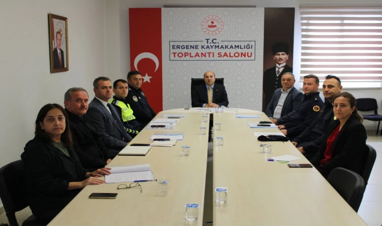 Ergene’de Okul Güvenliği Toplantısı Gerçekleştirildi