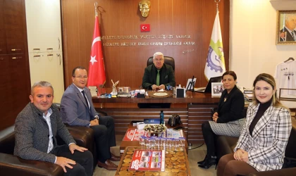 MİMDER Ergene Belediye Başkanı Rasim Yüksel'i makamında ziyaret etti.