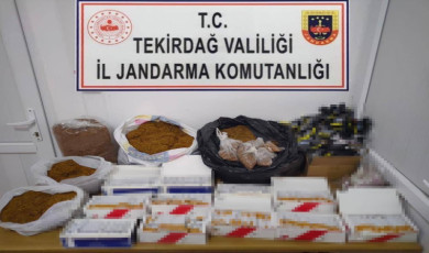Tekirdağ’da uyuşturucu, makaron ve tütün ele geçirildi