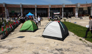 Kırklareli’de üniversite öğrencilerinden Filistin’e destek