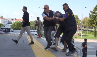 Karısını öldürüp kaçan Hasan Dim, geniş güvenlik önlemleriyle adliyeye sevk edildi