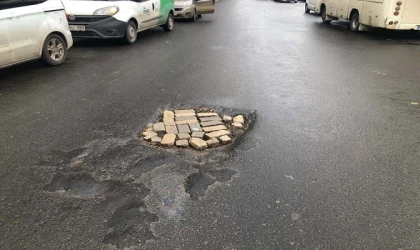 Asfalt Yola İlginç Çözüm