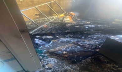 Keşan’da elektrikli ısıtıcıdan çıkan yangın söndürüldü