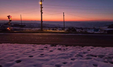 Tekirdağ’da gün batımında muhteşem görüntü: Kızıl ve beyazın dansı