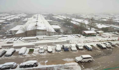 Keşan Nisan ayında beyaza büründü