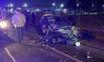 Tekirdağ'da hatalı sollama sonucu otomobil motosikletle çarpıştı: 2 yaralı
