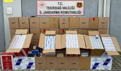 Tekirdağ’da jandarmadan makaron operasyonu: 550 bin boş makaron ele geçirildi