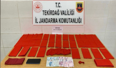 Tekirdağ’da peçeteye emdirilmiş halde uyuşturucu ele geçirildi: 1 tutuklama