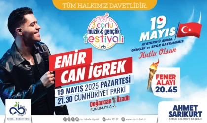 3. Çorlu Müzik ve Gençlik Festivali Bugün Başlıyor