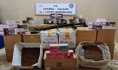 Tekirdağ’da kaçak tütün ve sigara operasyonu