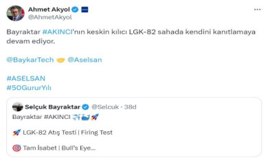 AKINCI TİHA’dan ASELSAN’ın LGK-82 mühimmatıyla hedefe tam isabet