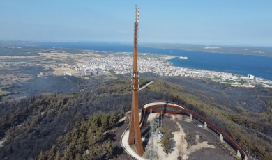 Çanakkale’de yaşanan orman yangınında yanan yerler dron ile görüntülendi