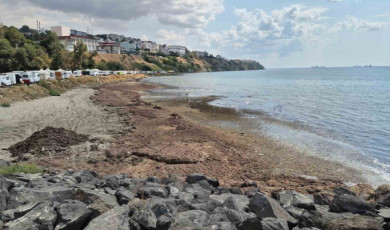 Tekirdağ’da deniz adeta kara toprak parçasına dönüştü