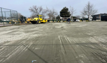 Okul Bahçesinde Çalışma Yapıldı